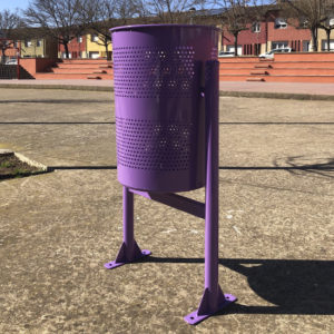 Purple Conic Litter bin