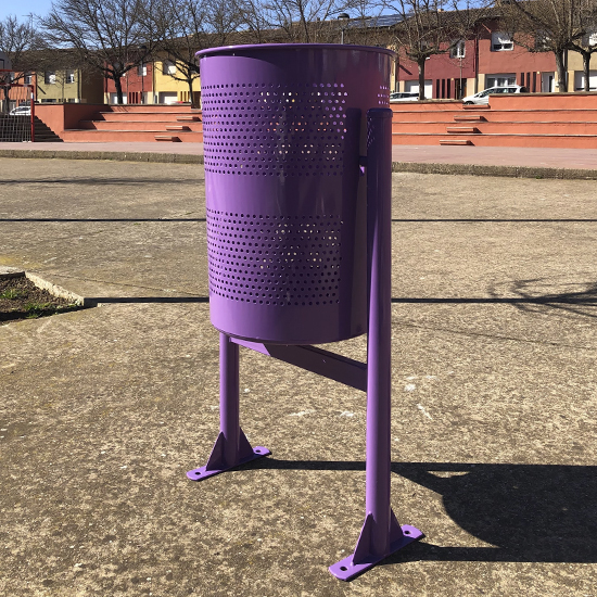 Purple Conic Litter bin